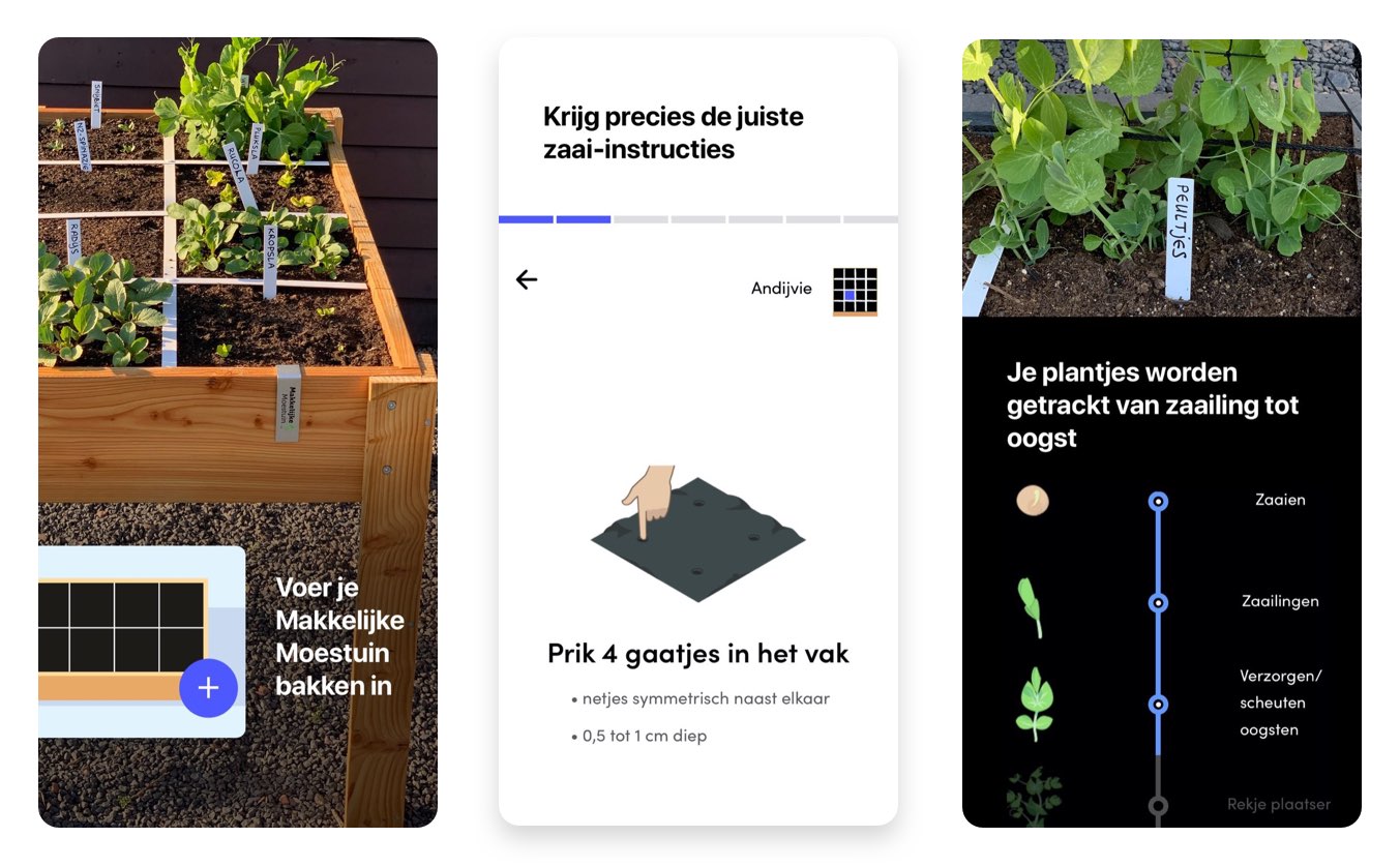 Makkelijke Moestuin app geeft stap voor stap advies