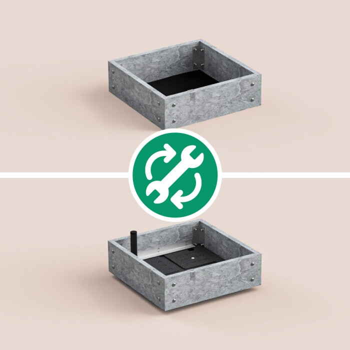 Water reservoir conversion kit, 4 squares