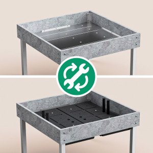 Raised table water reservoir conversion kit, 16 squares