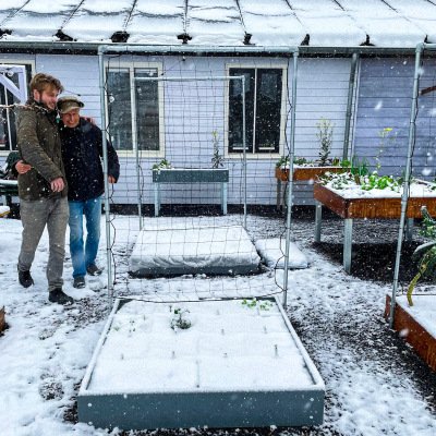 Begin april: over sneeuw en aardbeien